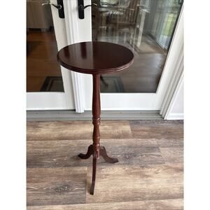 Vintage The Bombay Company 34” Mahogany Finish Tall Pedestal Plant Stand/Accent